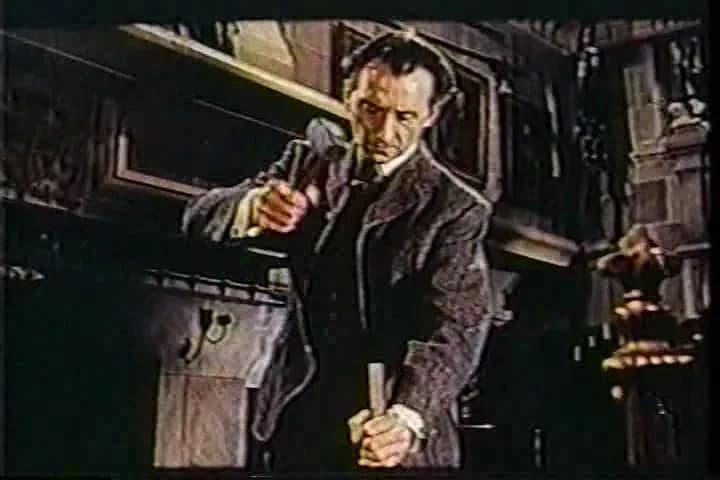 Peter Cushing - Screenshot of Peter Cushing from the trailer for the film The Brides Of Dracula
