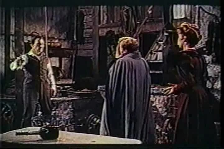 Peter Cushing - Screenshot of Peter Cushing, David Peel and Yvonne Monlaur from the trailer for the film The Brides Of Dracula