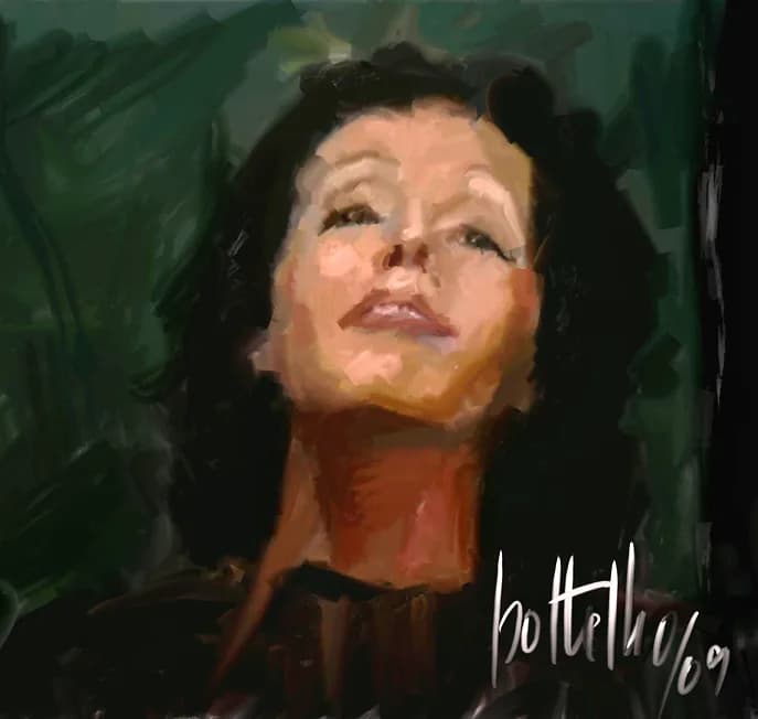 Amália Rodrigues - Amalia Mixed media on canvas by Bottelho from Wiki-Series