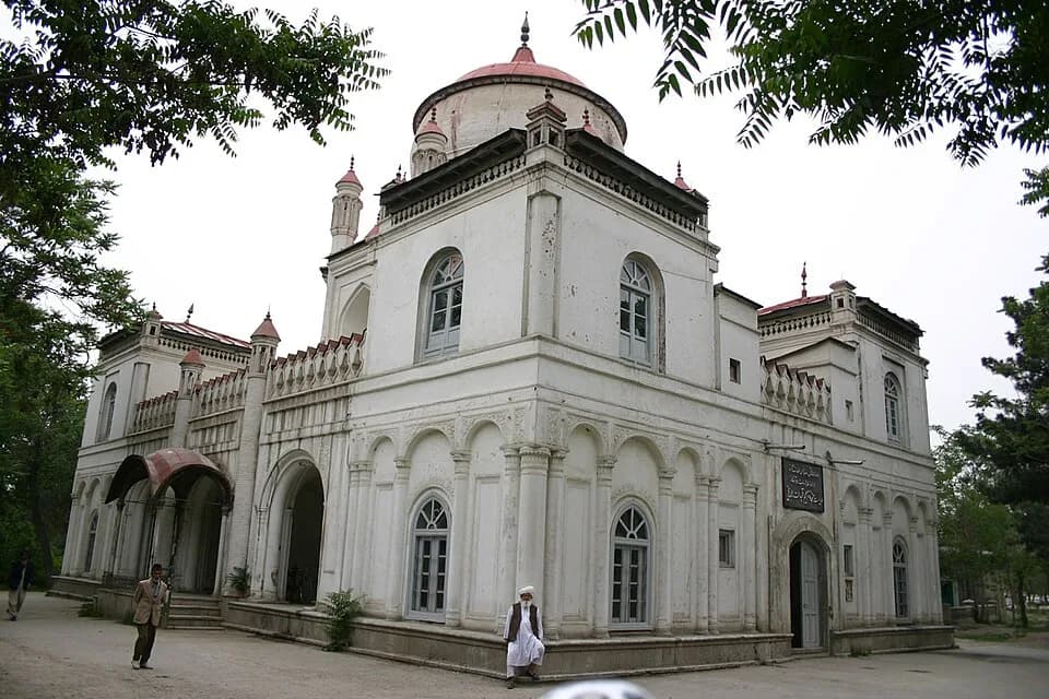 Abdur Rahman Khan - The mausoleum of Abdur Rahman Khan, King of Afghanistan from 1880 to 1901. It is located on top of a large forested hill (called Bagh-e Bala) in the Afghan capital of Kabul.