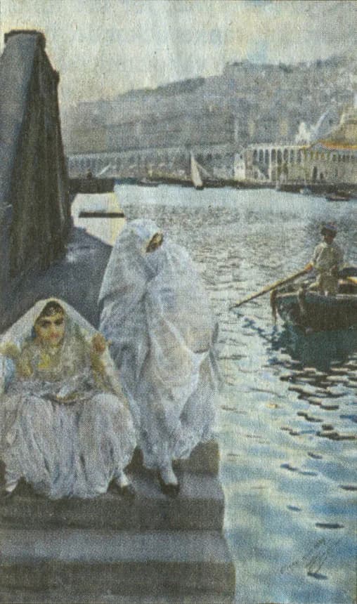 Anders Zorn - Swedish:  I Algers hamn From the port of Algerslabel QS:Len,"From the port of Algers"label QS:Lsv,"Från Algers hamn."