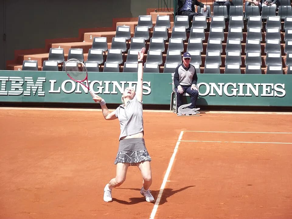 Jana Novotná - Czech jana Novotna partnering Belarussian Natasha Zvereva at 2014 French Open Legends event.

2014 Roland Garros, Paris, France.