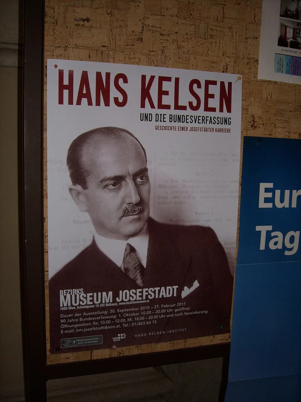 Hans Kelsen - Poster of the Hans Kelsen exhibition in Vienna 2010.