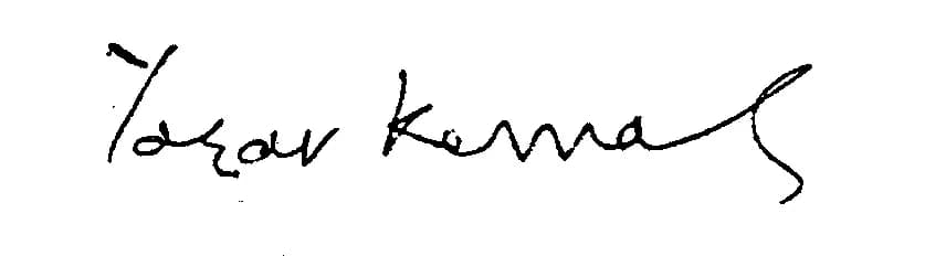 Yaşar Kemal - Yasar Kemal's signature