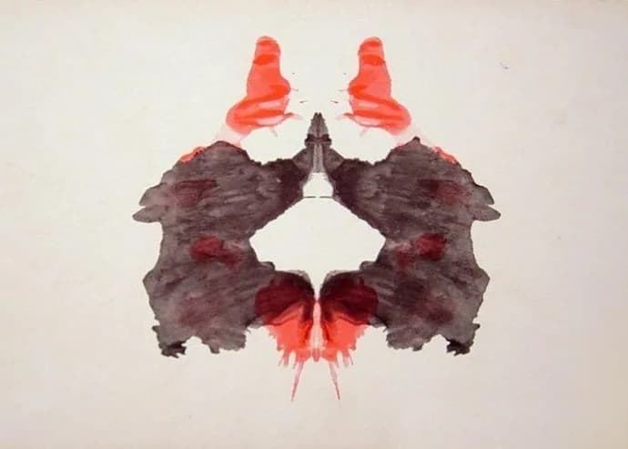 Hermann Rorschach - the second blot of the w:Rorschach inkblot test