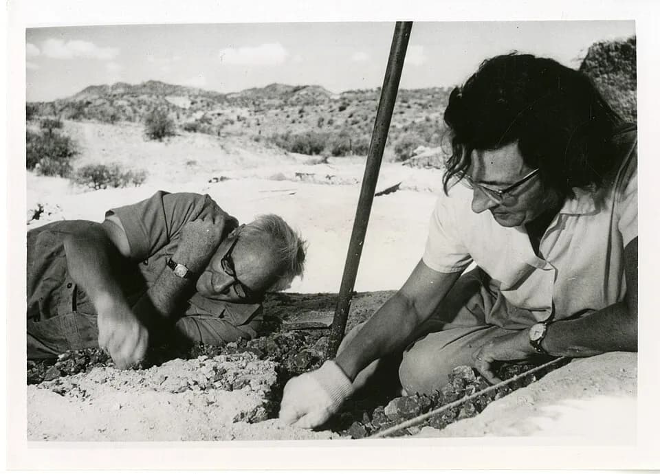 Louis Leakey - Creator: National Geographic Society (U.S.)
Subject: Leakey, Mary D (Mary Douglas) 1913-1996
       Leakey, L. S. B (Louis Seymour Bazett) 1903-1972
Type: Black-and-White Prints
Topic: 