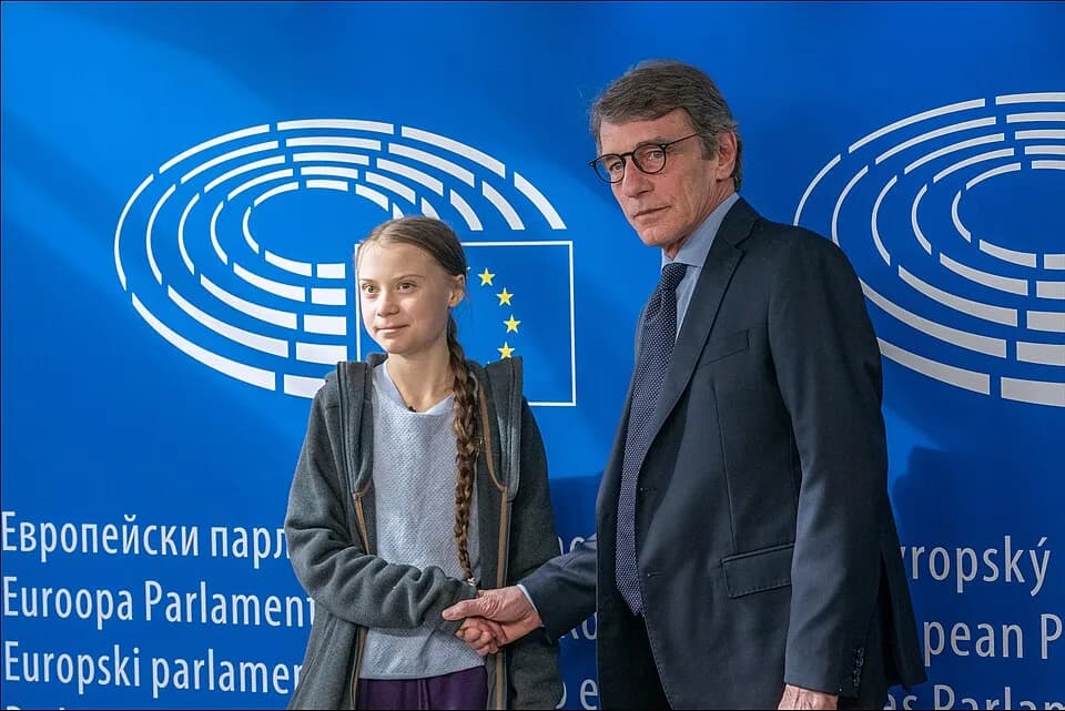 David Sassoli - Climate activist Greta Thunberg discussed EU plans to tackle the climate emergency with Parliament’s environment committee on Wednesday 4 March.
The climate activist was at the Parliam