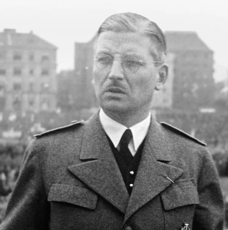 Kurt Schuschnigg - Chancellor Schuschnigg at an Austrian Fatherland Front rally, probably the proclamation of Chancellor Schuschnigg as Front fuehrer on October 10th 1936.