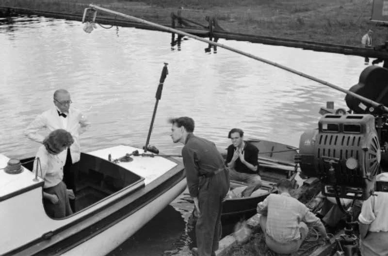 Peggy Ashcroft - Channel Incident- the Production of a Ministry of Information Film, UK, September 1940
Anthony Asquith (centre) directs Peggy Ashcroft and Gordon Harker (left) in 'Channel Incident', 