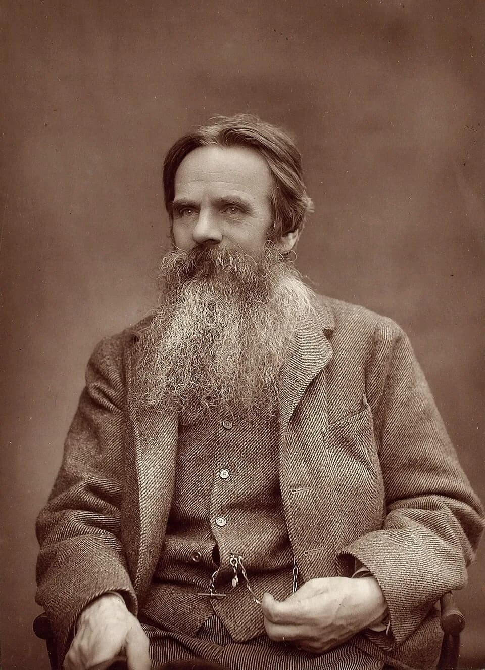 William Holman Hunt - Portrait of Holman Hunt (1827-1910), artist, Woodburytype, 9.7 x 7.1 in (247 mm x 180 mm) )