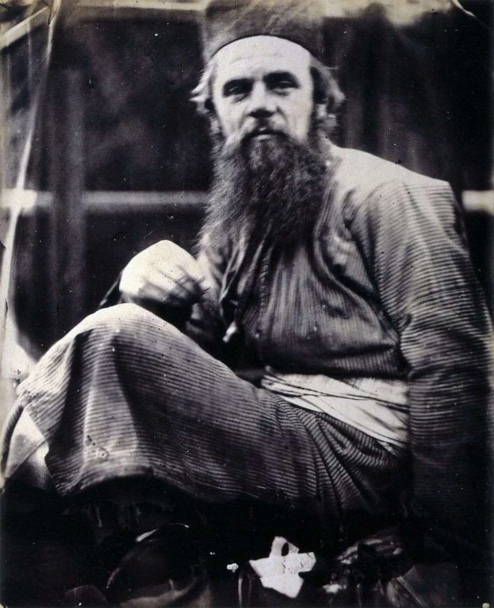 William Holman Hunt - William Holman Hunt in his Eastern Dress. Taken on the lawn of Brent Lodge, Hendon. Albumen print, 259 x 208mm (10 1/4 x 8 1/4").