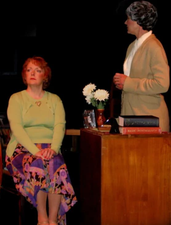 Muriel Spark - Lauren Bloom as Miss Brodie and Jo Rake as Miss Mackay in the Tantallon Community Players production of The Prime of Miss Jean Brodie.