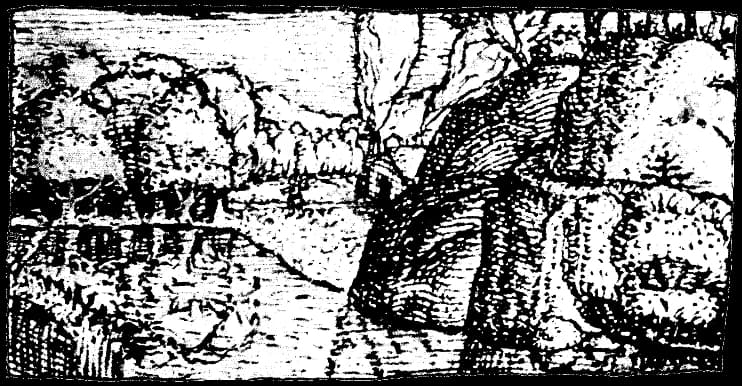 Eric XIV of Sweden - Facsimile of a pen drawing by Eric XIV of Sweden on the titlepage of a copy of Strabons De situ orbis