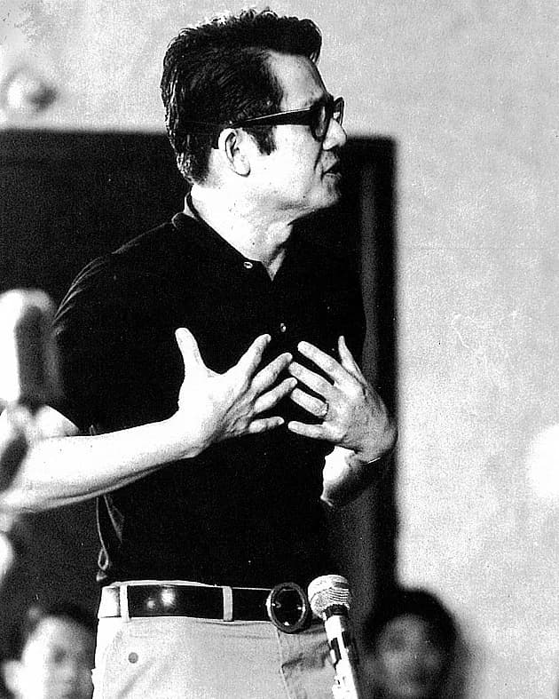 Ninoy Aquino - Benigno Aquino Jr. delivering a speech during his trial to the Military Commission No. 2 in 1973.