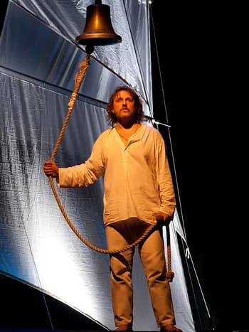 Andrei Voznesensky - Actor Vladimir Dyadenistov as Bedrall (Ryazanoff's Anima) at Rock-Opera «Yuno» and «Avos» (Rock-Opera Theatre, St. Petersburg)