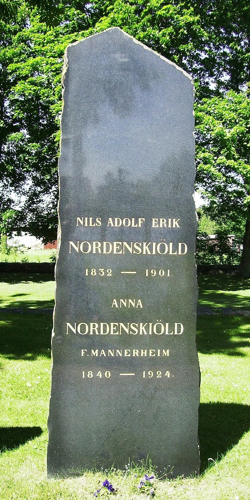 Adolf Erik Nordenskiöld - Picture of Adolf Erik Nordenskiöld's grave at Västerljung cemetary