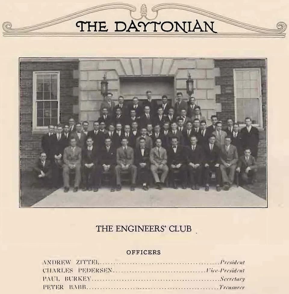Charles J. Pedersen - Yearbook club photo