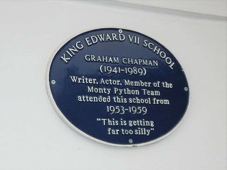 Graham Chapman - Blue plaque dedicated to Graham Chapman in Melton Mowbray.