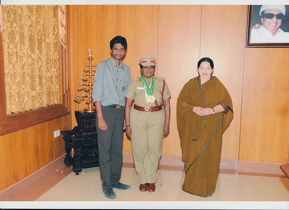 Jayaram Jayalalithaa - Won Gold Medal in World Fire and Police game