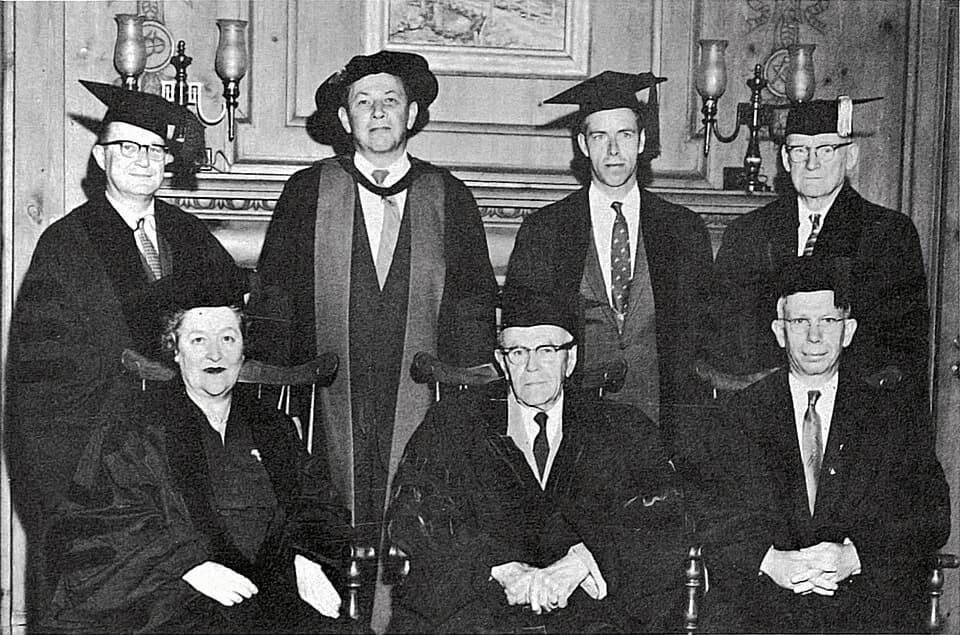 Alan Watts - Alan Watts is pictured among a portrait of honorary degree recipients in the 154th commencement program at the University of Vermont.  The honorary doctorate was conferred on Watts for hi
