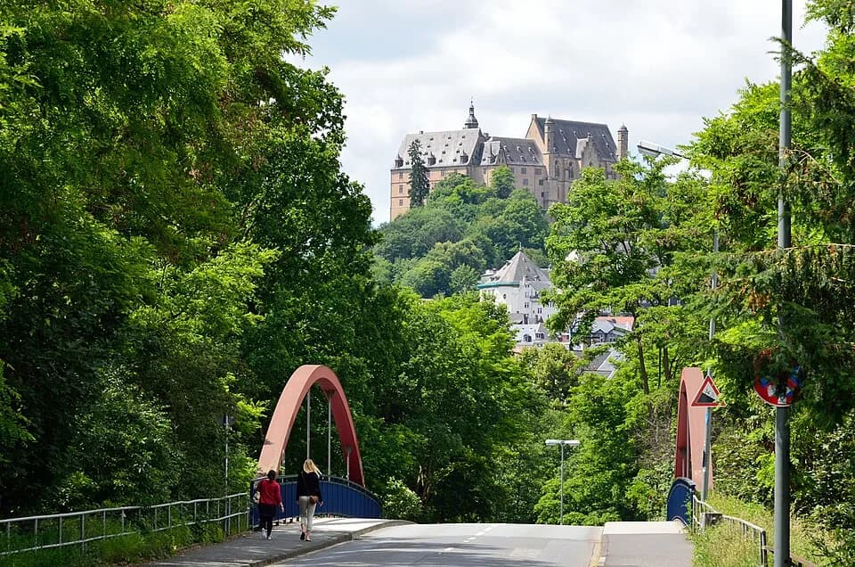 Rudolf Bultmann - Marburg castle from Rudolf Bultmann Street