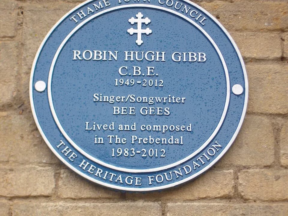 Robin Gibb - Commemorative plaque for Robin Gibb