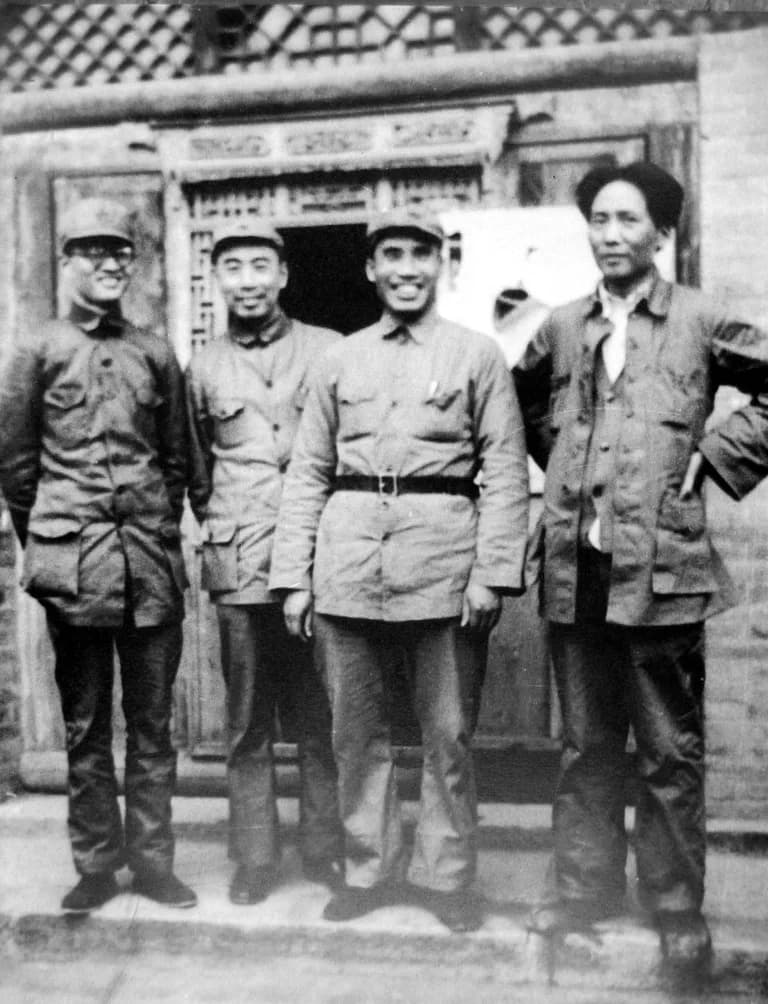 Zhu De - Depicted people:  Mao Zedong, Zhu De, Zhou Enlai and Bo Gu