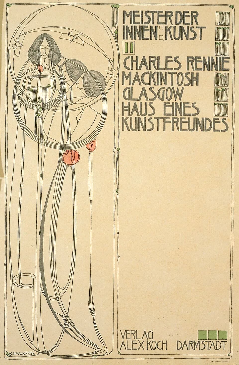 Charles Rennie Mackintosh - Margaret Macdonald Mackintosh, Scottish, 1865 - 1933; Charles Rennie Mackintosh, Scottish, 1868-1928; Title page, Charles Rennie Mackintosh, Glasgow: Haus Eines Kunstfreund