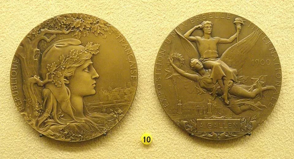Akseli Gallen-Kallela - Coin / medal in the National Museum of Finland, Helsinki, Finland. Photography was permitted in the museum without restriction. This artwork is in the public domain because the