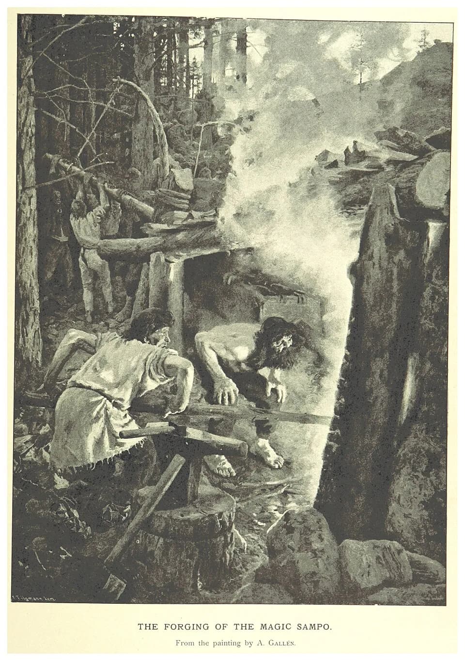 Akseli Gallen-Kallela - MECHELIN(1894) p373 The Forging of the Magig SAMPO.jpg