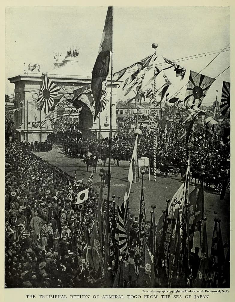 Tōgō Heihachirō - "The Triumphal Return of Admiral Togo From the Sea of Japan"（1907）.