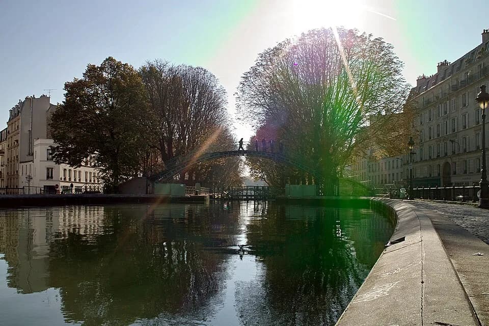 Michèle Morgan - Canal Saint-Martin, Paris, France