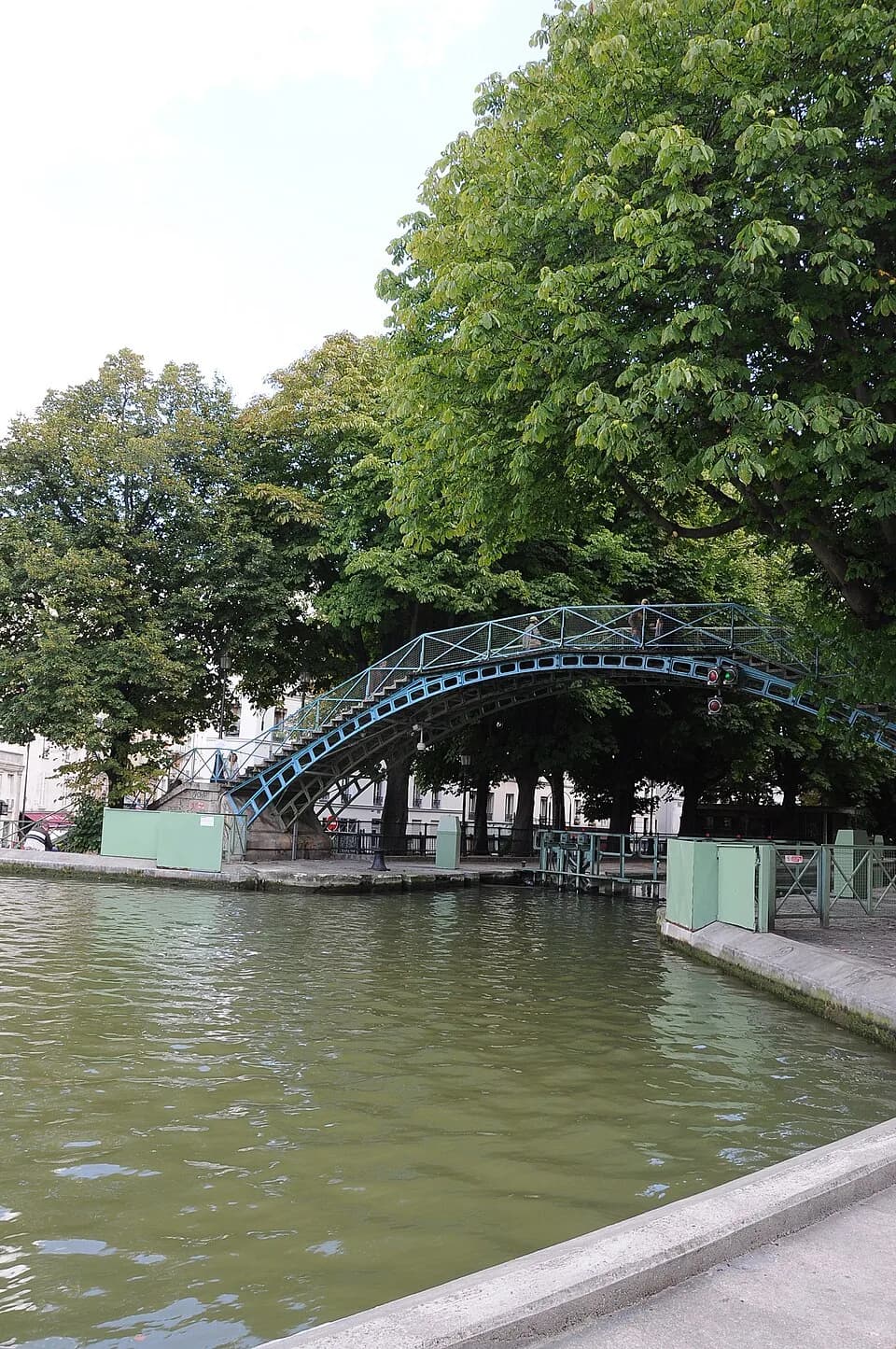 Michèle Morgan - Footbridge Bichat on the Canal Saint-Martin in Paris10th district, France.