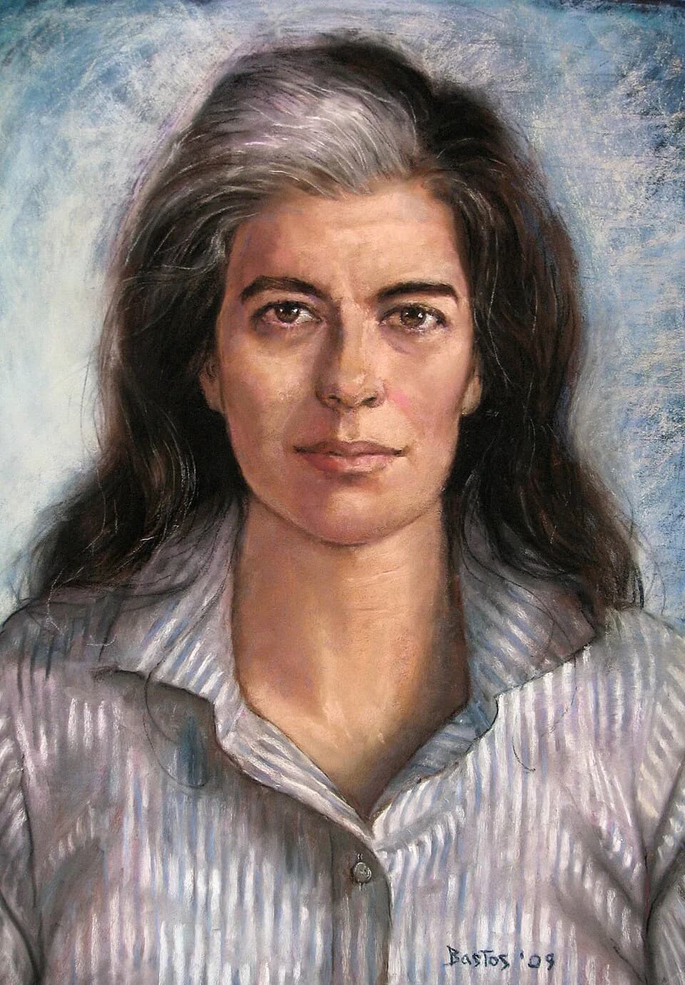 Susan Sontag - Pastel portrait of Susan Sontag commissioned by the Gay &amp; Lesbian Review for the 2009 May-June cover.