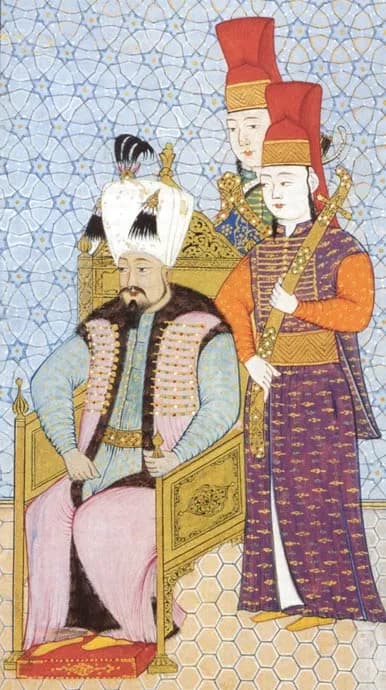 Mehmed IV - Sultan Mehmed IV "the Hunter". Ottoman miniature painting, located at Istanbul Üniversitesi Rektörlügü, Istanbul (Inv. T. 9365, Fol. 18r)