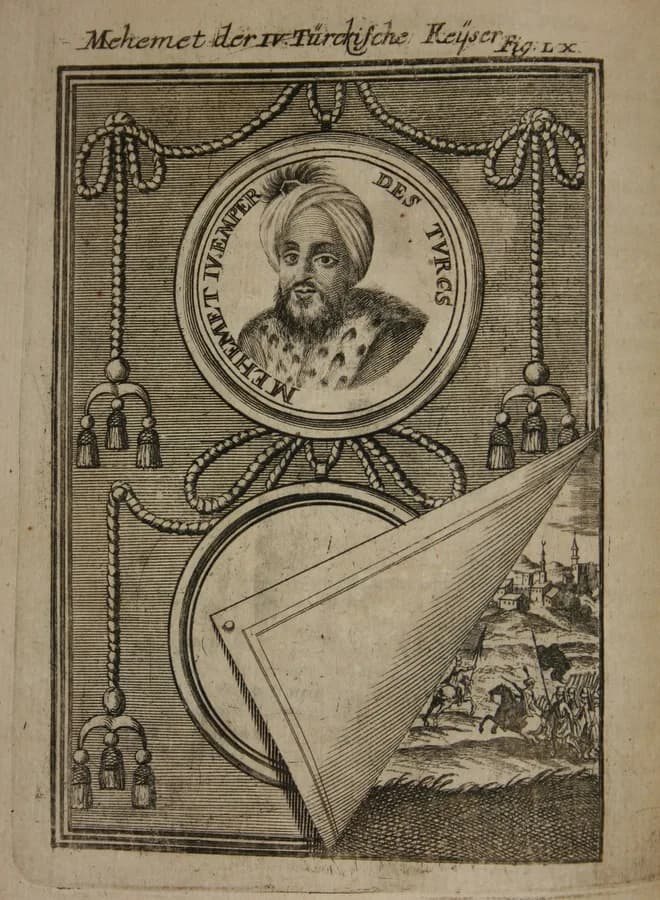 Mehmed IV - View of Mehemet IV, Description de L'Universe (Alain Manesson Mallet, 1685)