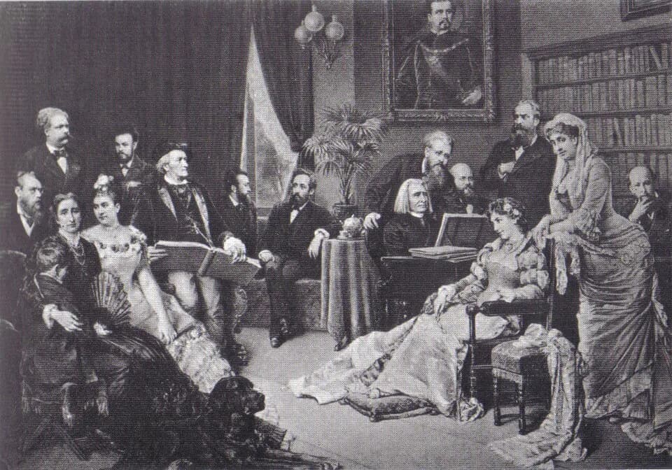 Richard Wagner - Richard Wagner at Villa Wahnfried with his friends