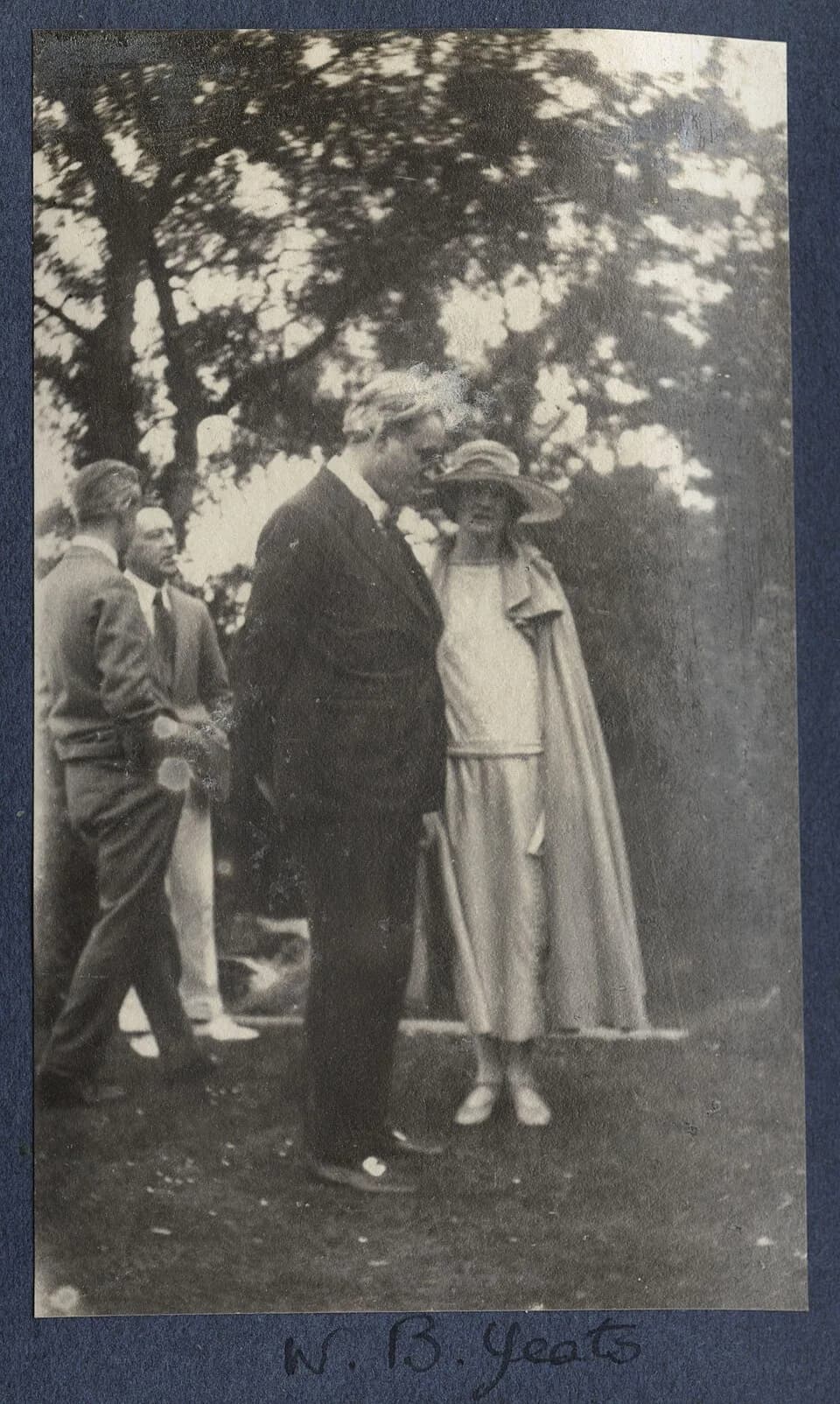 William Butler Yeats - Unknown man; Oliver Joseph St John Gogarty; William Butler Yeats; Lady Margaret Sackville, by Lady Ottoline Morrell (died 1938). See source website for additional information.