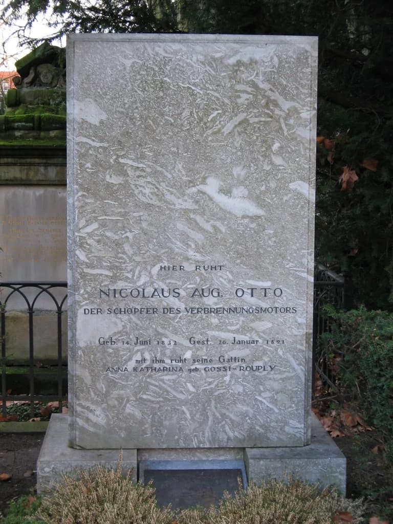 Nicolaus Otto - Grabstein von Nicolaus August Otto, Erfinder des de:Ottomotors, auf dem Melaten-Friedhof in Köln