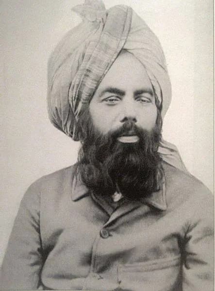 Mirza Ghulam Ahmad - Mirza Ghulam Ahmad of Qadian (1835-1908). The photograph was taken in November 1907 by a traveller from Russia named Dickson (or Dixon) who vistied Qadian.