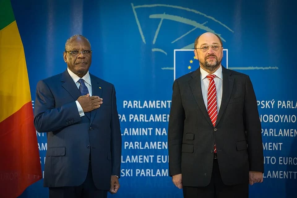 Ibrahim Boubacar Keïta - Le président de la république malienne, Ibrahim Boubacar Keïta au Parlement européen de Strasbourg le 10 décembre 2013.
