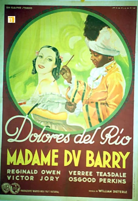 Dolores del Río - American film poster for the 1934 film Madame Du Barry, starring Dolores del Río.