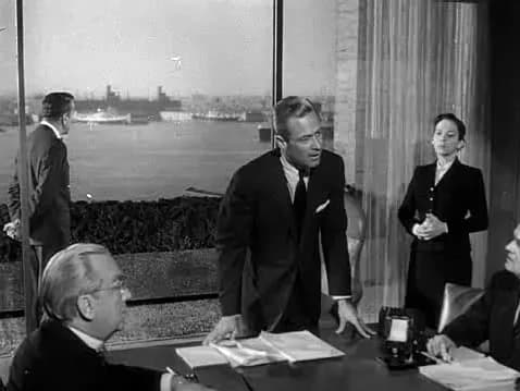 William Holden - Screenshot of William Holden from the trailer for the film w:en:Sabrina (1954 film)