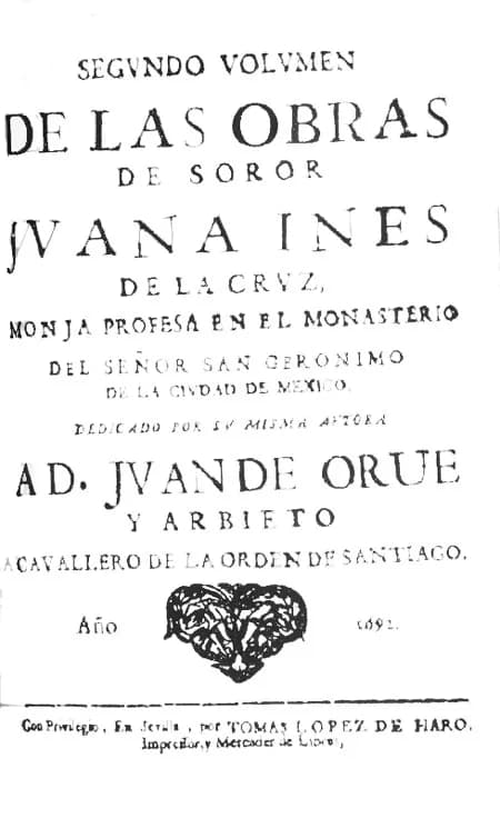 Sor Juana Inés de la Cruz - Second volume of Sor Juana's works