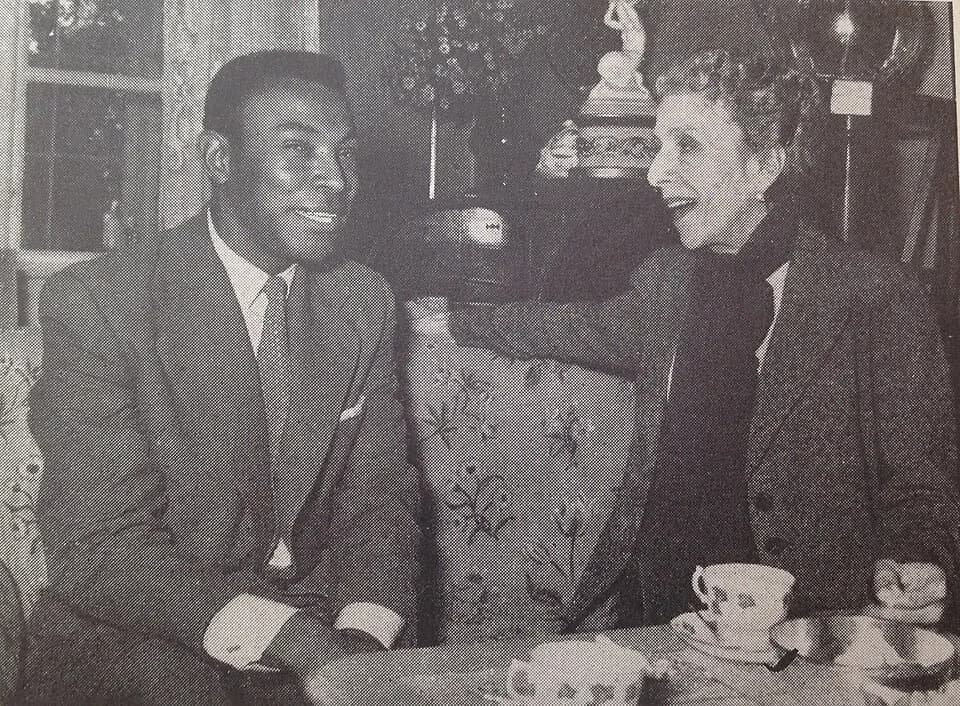 Karen Blixen - Eugene Haynes with Karen Blixen in Rungstedlund, Denmark, ca 1957