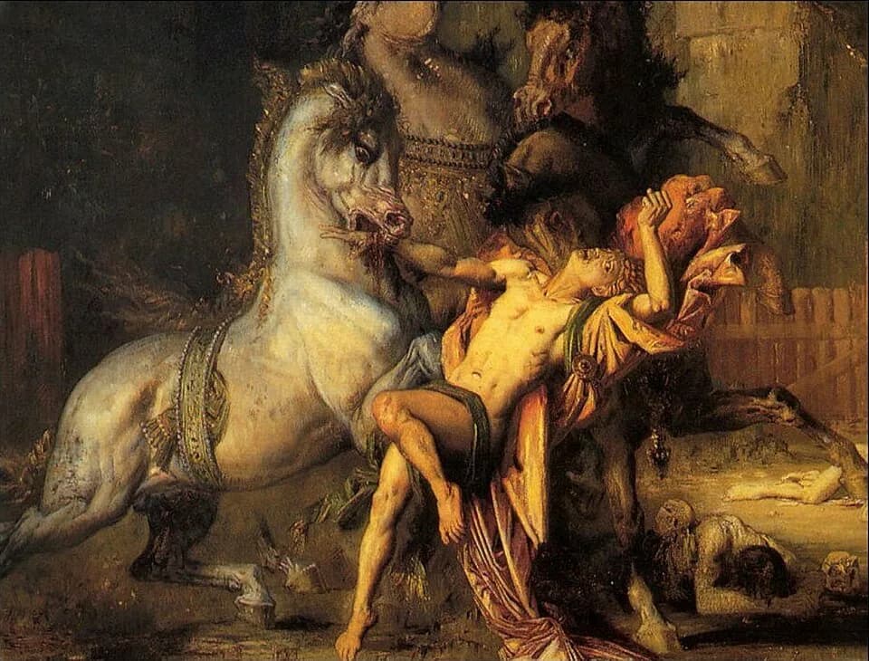 Gustave Moreau - Diomeda Devoured by Hourse
