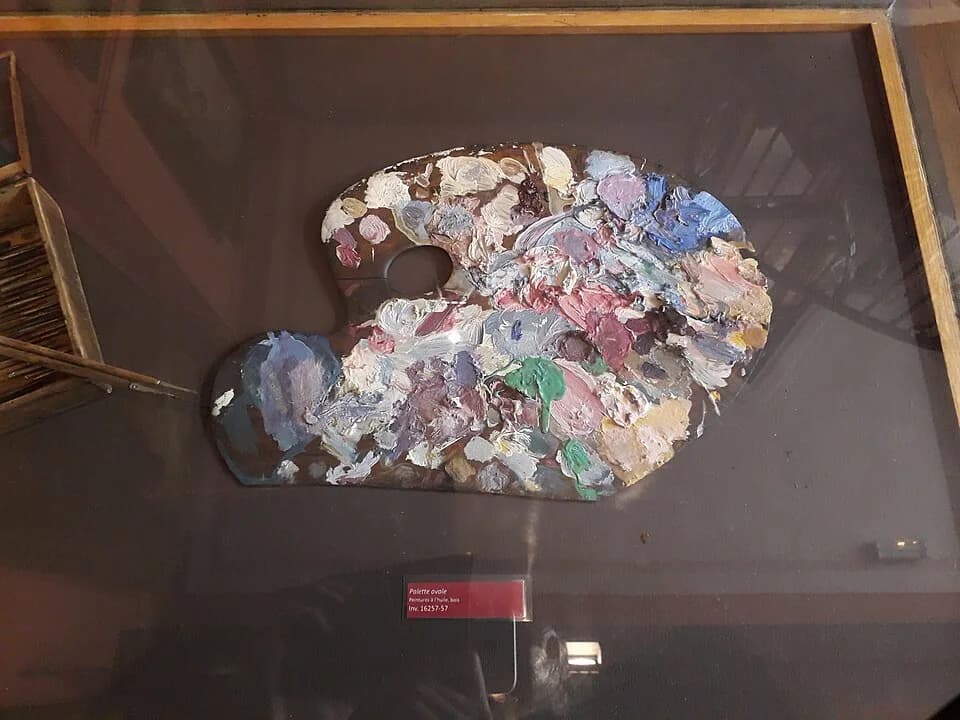 Gustave Moreau - Palette avec couleurs ayant appartenu à Gustave Moreau. Musée Gustave-Moreau, Paris, France.