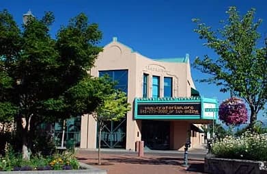 Ginger Rogers - A picture of the Craterian Ginger Rogers Theater from Vogel Plaza in Medford.