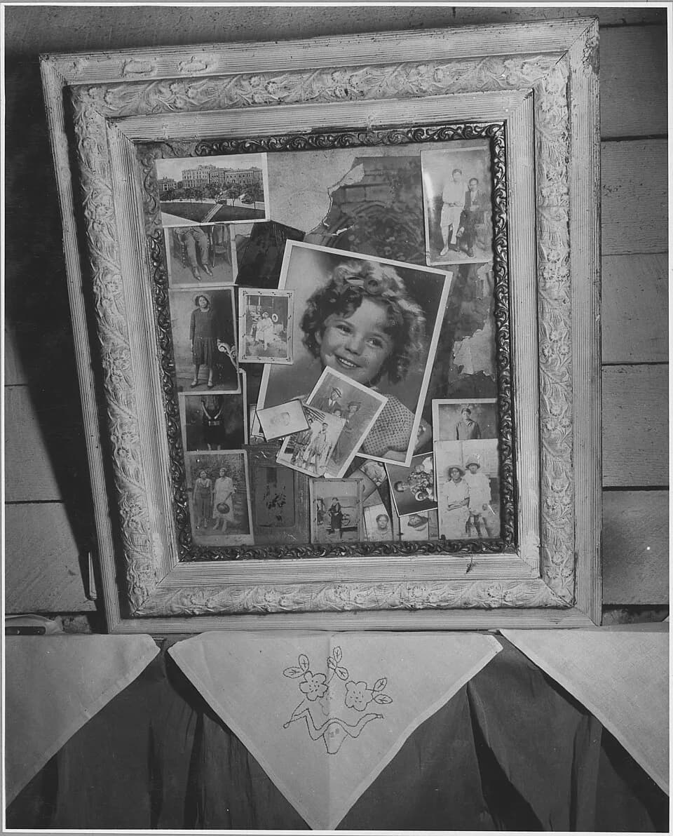 Shirley Temple - Scope and content:  Full caption reads as follows: Harmony Community, Putnam County, Georgia. These pictures show another tenant's place. There is an organ here too. (This image] is i