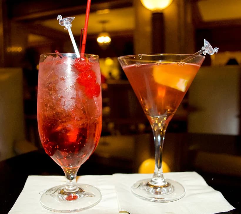 Shirley Temple - Cocktails: Shirley Temple and a Cosmo.